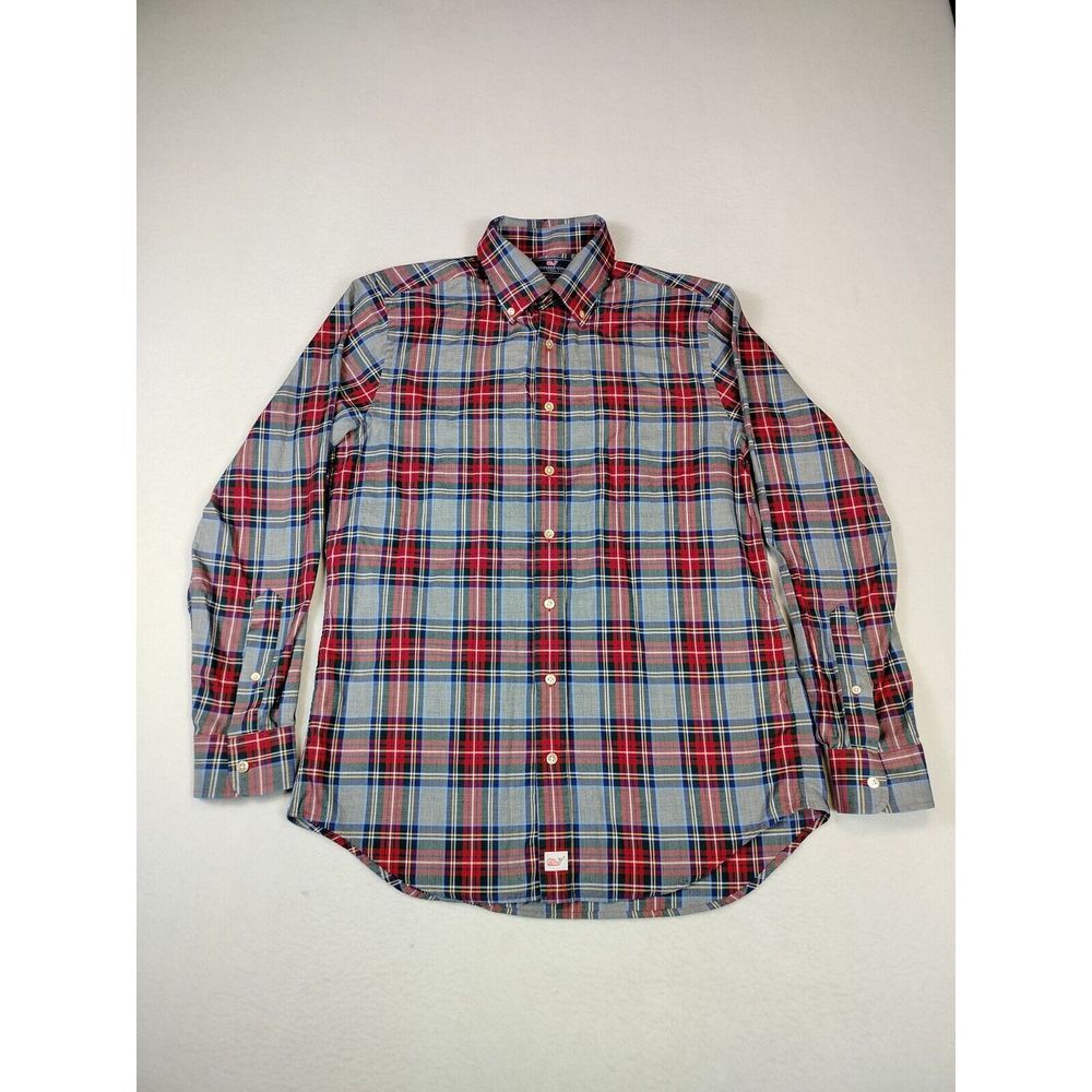 Vineyard Vines Shirt Men's‎ Medium Multicolor Plaid Slim Fit Murray Corpcore